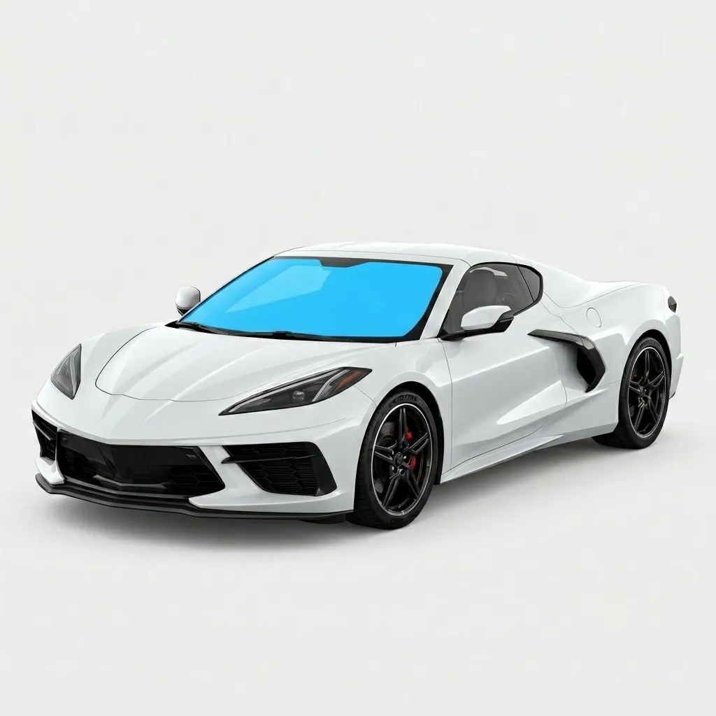 Full Windshield window tint coverage