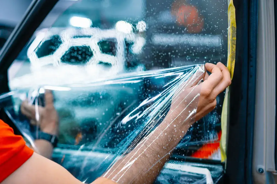 Window tinting at Moojo Auto Spa